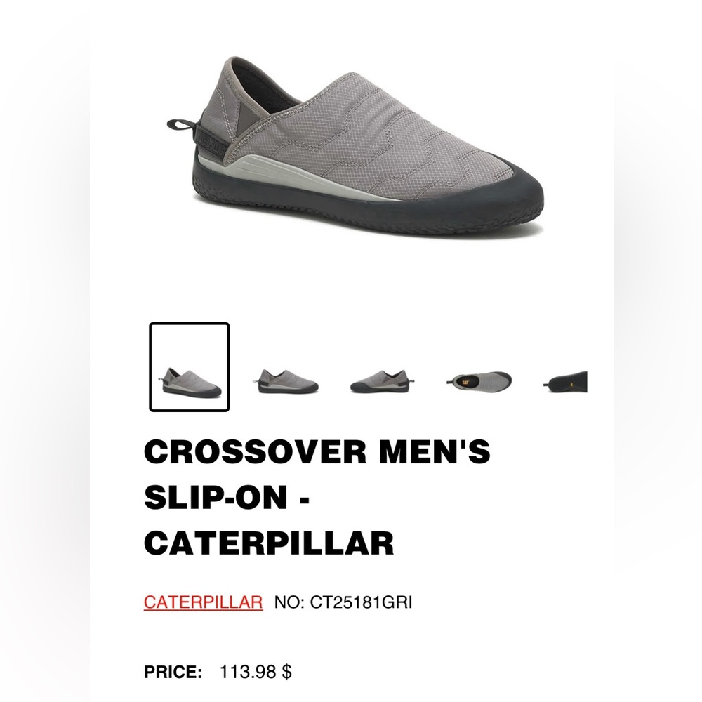 CAT Footwear Unisex-Adult Crossover Slip On Shoe- Men size 6 and Women size 8